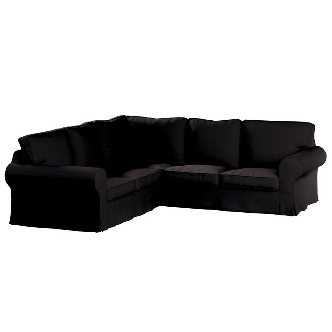 Dekoria Potah na pohovku IKEA  Ektorp rohová, Shadow Grey - grafitová, pohovka Ektorp rohová, Cotton Panama, 702-08