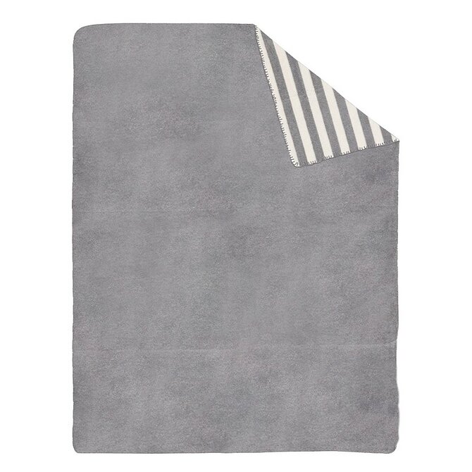 Dekoria Deka Cotton Cloud 150x200cm Gray Stripes, 150 x 200 cm 