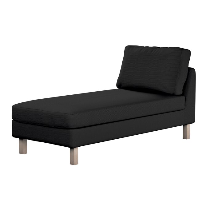 Dekoria Potah na šezlong IKEA Karlstad samostatný, krátký, černá, Potah na šezlong Karlstad samostatný, Etna, 705-00