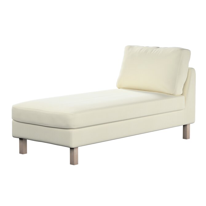 Dekoria Potah na šezlong IKEA Karlstad samostatný, krátký, smetanově bílá, Potah na šezlong Karlstad samostatný, Velvet, 704-10
