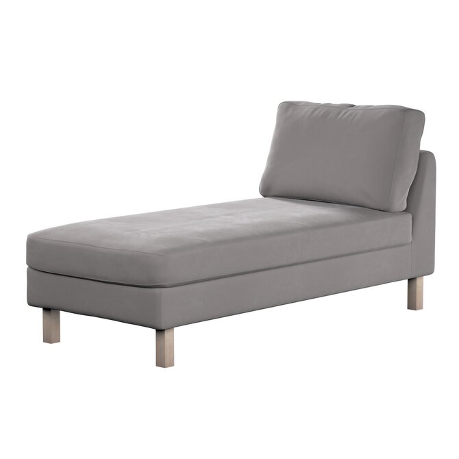 Dekoria Potah na šezlong IKEA Karlstad samostatný, krátký, holubí šeď, Potah na šezlong Karlstad samostatný, Velvet, 704-11