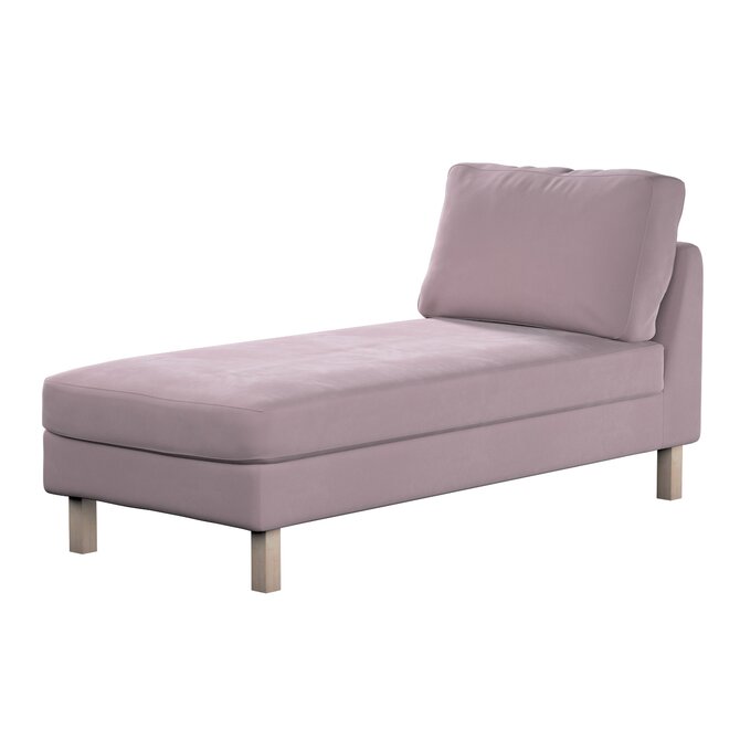 Dekoria Potah na šezlong IKEA Karlstad samostatný, krátký, tlumená růžová, Potah na šezlong Karlstad samostatný, Velvet, 704-14