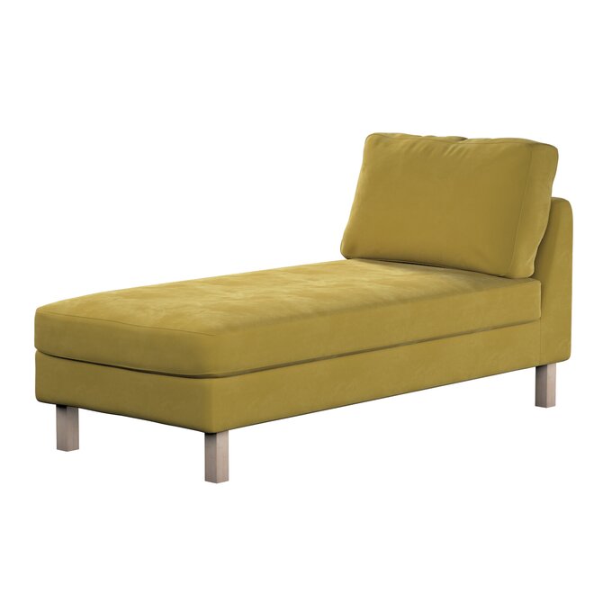 Dekoria Potah na šezlong IKEA Karlstad samostatný, krátký, olivově zelená, Potah na šezlong Karlstad samostatný, Velvet, 704-27
