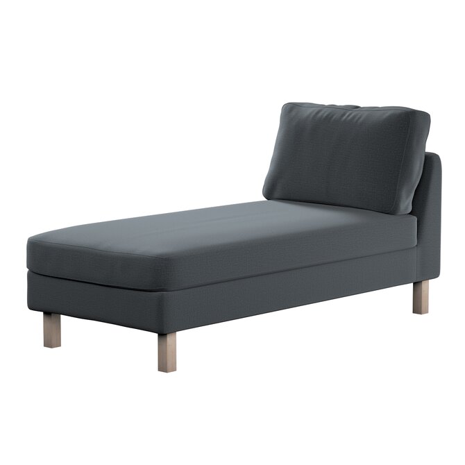 Dekoria Potah na šezlong IKEA Karlstad samostatný, krátký, grafitová, Potah na šezlong Karlstad samostatný, Ingrid, 705-43
