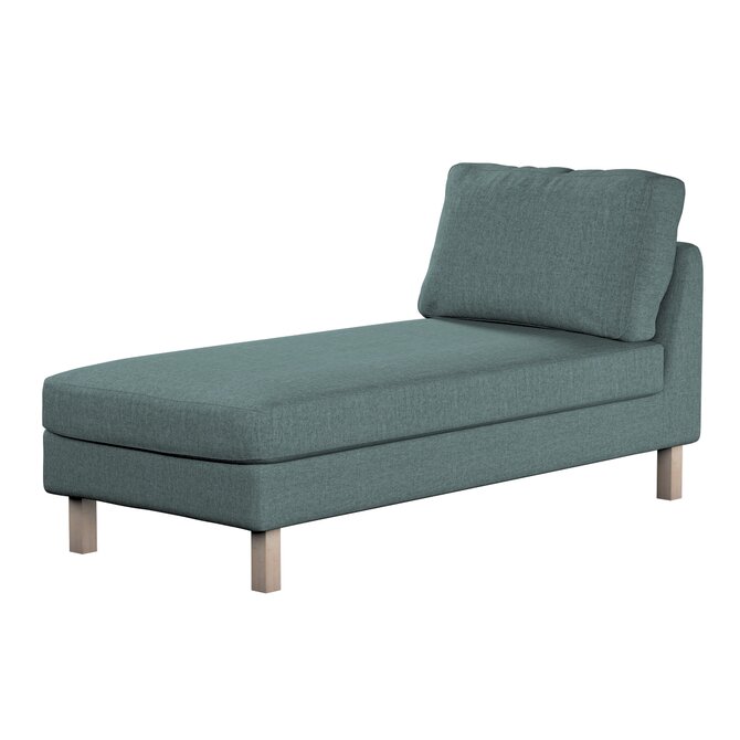 Dekoria Potah na šezlong IKEA Karlstad samostatný, krátký, šedomodrý šenil, Potah na šezlong Karlstad samostatný, City, 704-85