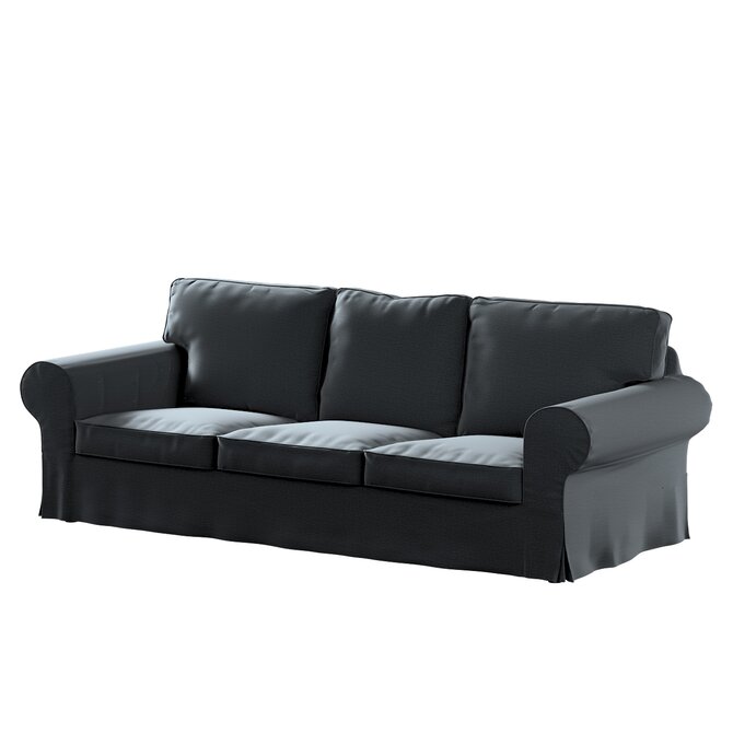 Dekoria Potah na pohovku IKEA Ektorp 3-místná rozkládací, NOVÝ MODEL 2013, grafitová, Ektorp 3-m rozkládací, od 2013, Ingrid, 705-43