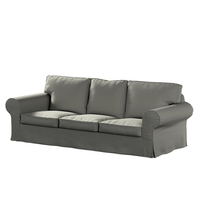 Dekoria Potah na pohovku IKEA Ektorp 3-místná rozkládací, NOVÝ MODEL 2013, šedá, Ektorp 3-m rozkládací, od 2013, Etna, 161-25