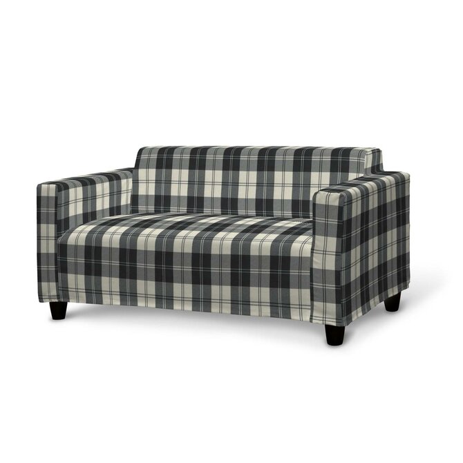 Dekoria Potah na pohovku Klobo,  černo-bílá kostka, sofa Klobo, Edinburgh, 115-74