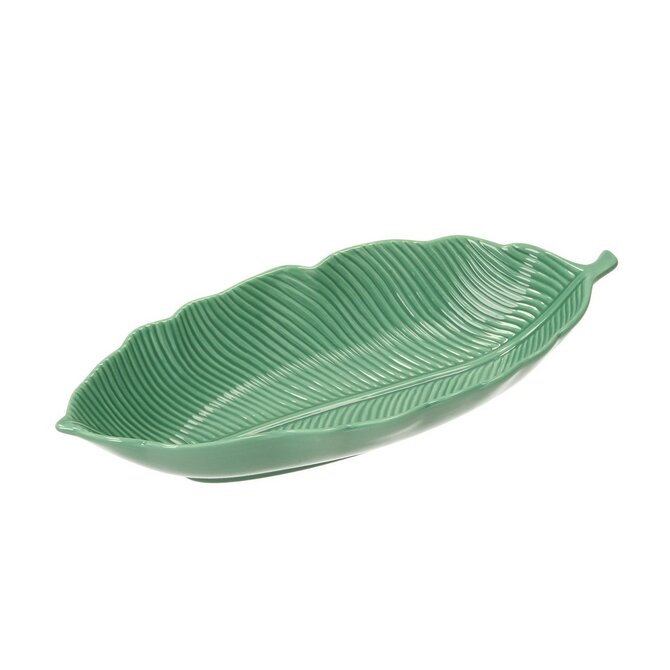 Dekoria Miska Jungle Leaves light green, 26 x 12 x 5 cm