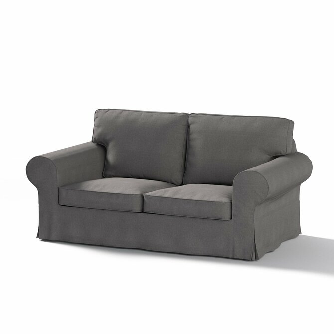 Dekoria Potah na pohovku IKEA Ektorp 2-místná rozkládací  NOVÝ MODEL 2012, grafitová, Ektorp 2-m rozkl. od 2012, Etna, 705-35