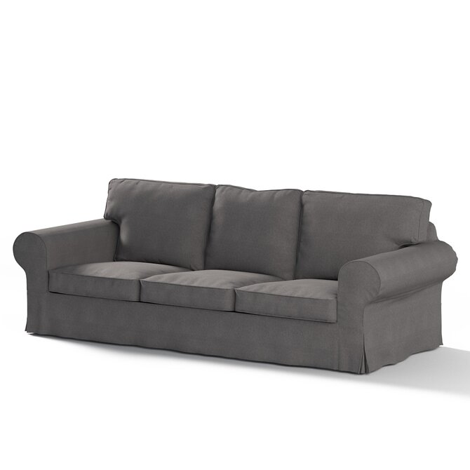 Dekoria Potah na pohovku IKEA  Ektorp 3-místná, nerozkládací, grafitová, pohovka Ektorp 3-místná, nerozkládací, Etna, 705-35