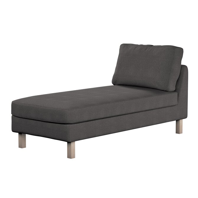 Dekoria Potah na šezlong IKEA Karlstad samostatný, krátký, grafitová, Potah na šezlong Karlstad samostatný, Etna, 705-35