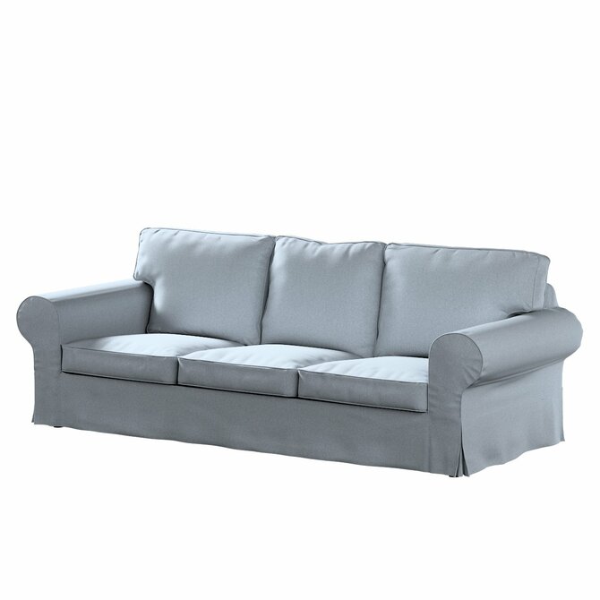 Dekoria Potah na pohovku IKEA  Ektorp 3-místná, nerozkládací, jemně blankytný melanž, pohovka Ektorp 3-místná, nerozkládací, Amsterdam, 704-46