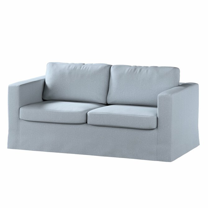 Dekoria Potah na pohovku IKEA  Karlstad 2-místná , nerozkládací, dlouhý, jemně blankytný melanž, pohovka Karlstad 2-místná, Amsterdam, 704-46