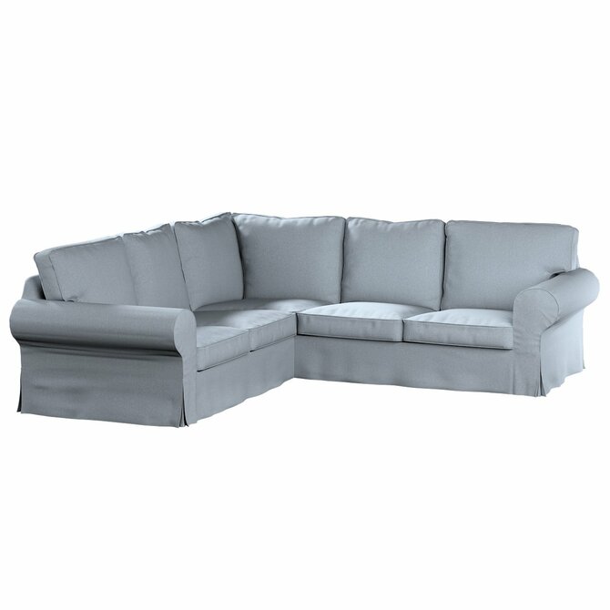 Dekoria Potah na pohovku IKEA  Ektorp rohová, jemně blankytný melanž, pohovka Ektorp rohová, Amsterdam, 704-46