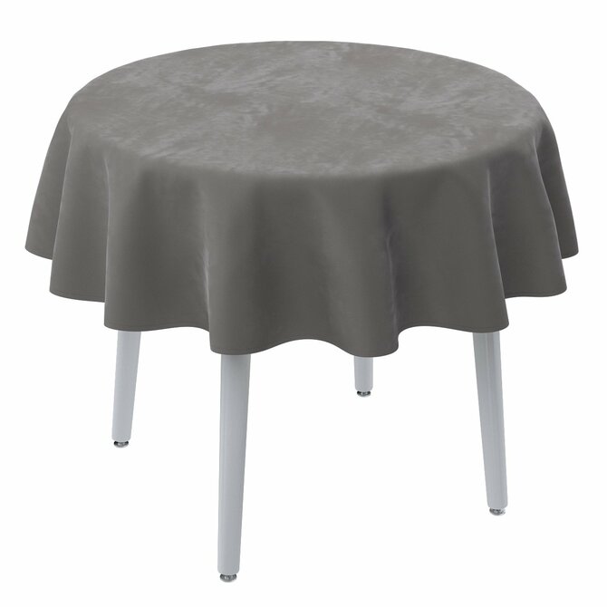 Dekoria Ubrus kulatý, holubí šeď, Velvet, 704-11