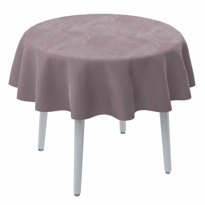 Dekoria Ubrus kulatý, tlumená růžová, Velvet, 704-14