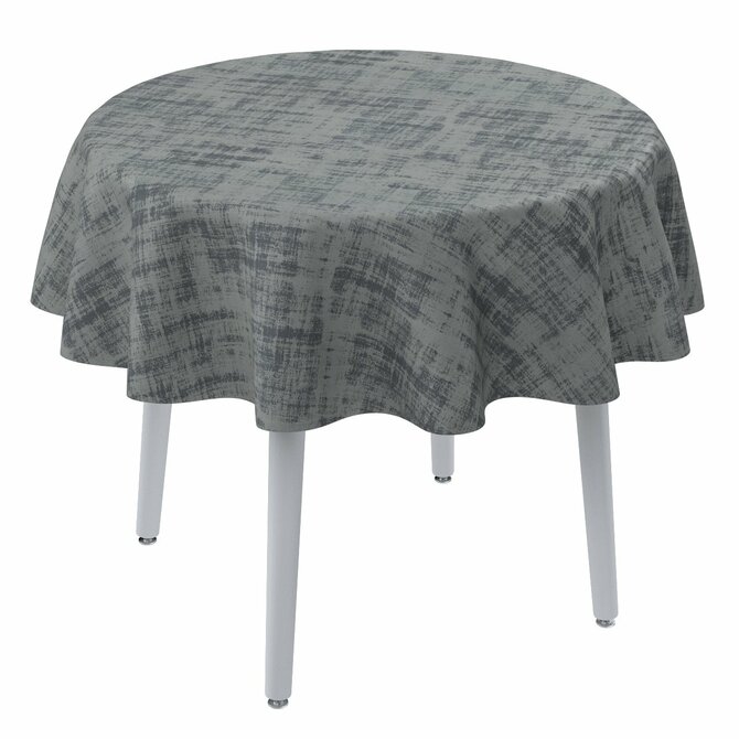 Dekoria Ubrus kulatý, šedavá beton, Velvet, 704-32