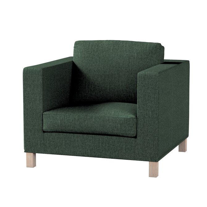 Dekoria Potah na křesko IKEA Karlanda, krátký, lesní zelená, Potah na křeslo Karlanda, City, 704-81
