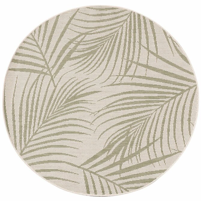 Dekoria Koberec Lineo wool/ jungle green 120cm, ⌀120 cm