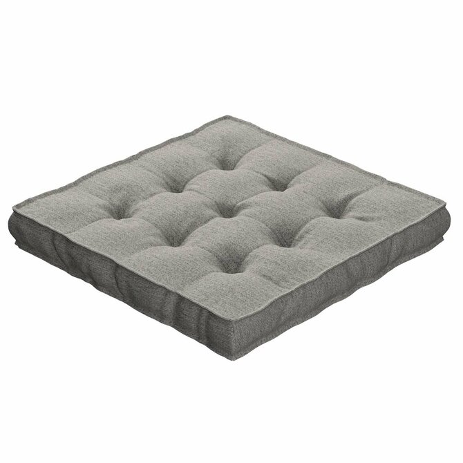 Dekoria Sedák Kuba s úchytem 40x40x6cm nebo 50x50x10cm, chenille grise, 40 x 40 x 6 cm, Living, 161-57