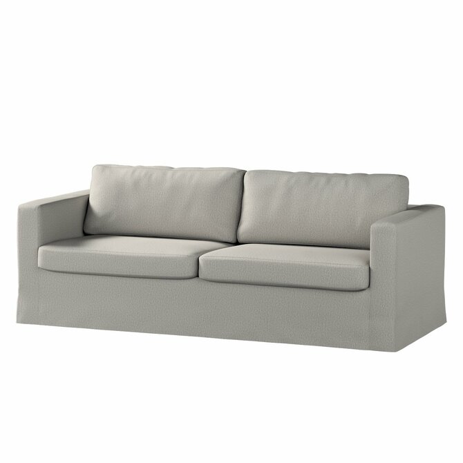 Dekoria Potah na pohovku IKEA  Karlstad 3-místná, nerozkládací, dlouhý, chenille grise, pohovka Karlstad 3-místná, Living, 161-57