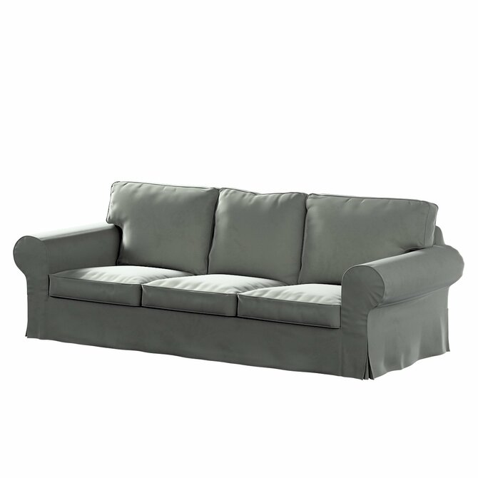 Dekoria Potah na pohovku IKEA  Ektorp 3-místná, nerozkládací, Šedá, pohovka Ektorp 3-místná, nerozkládací, Living Velvet, 704-57