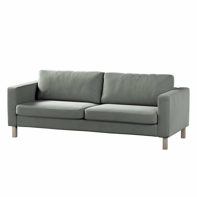 Dekoria Potah na pohovku IKEA Karlstad, 3-místná, rozkládací, Šedá, Potah na Karlstad, 3-místná, rozkládací, Living Velvet, 704-57
