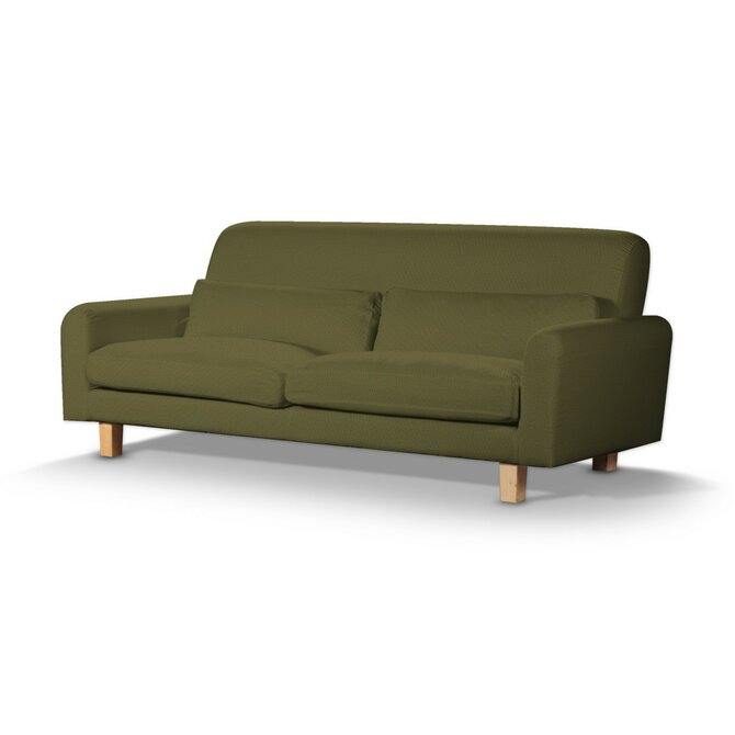 Dekoria Potah na pohovku IKEA Nikkala krátký, olivová zelená, potah na pohovku Nikkala -krátký, Etna, 161-26