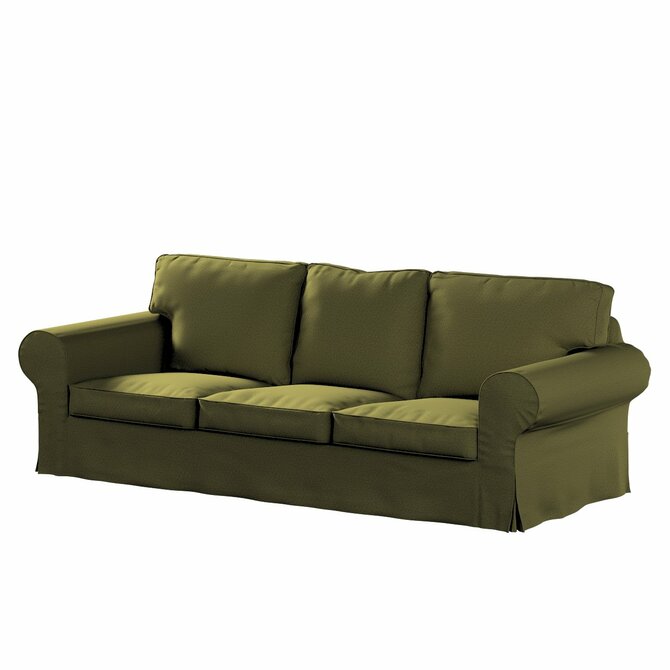 Dekoria Potah na pohovku IKEA Ektorp 3-místná rozkládací, NOVÝ MODEL 2013, olivová zelená, Ektorp 3-m rozkládací, od 2013, Etna, 161-26