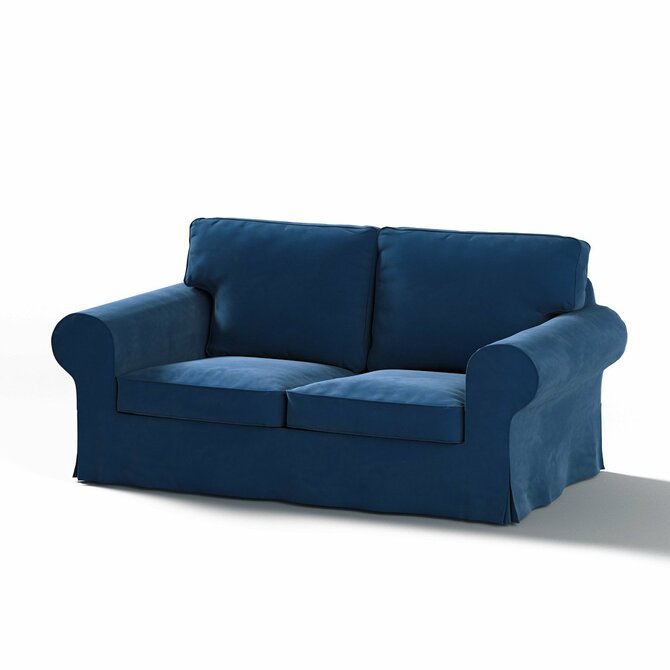 Dekoria Potah na pohovku IKEA  Ektorp 2-místná, rozkládací, STARÝ MODEL, tmavě modrá, pohovka Ektorp 2-místná rozkládací, Velvet, 704-29