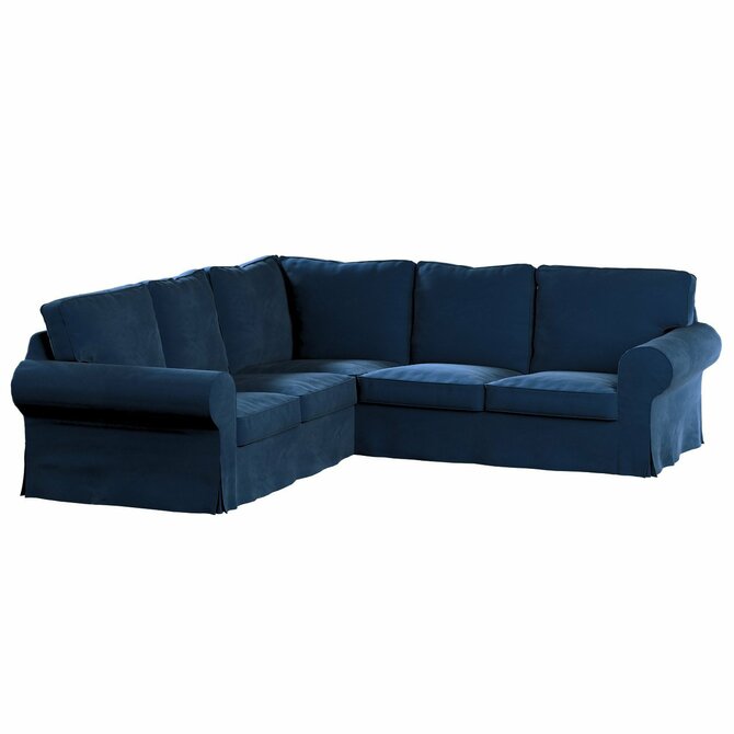 Dekoria Potah na pohovku IKEA  Ektorp rohová, tmavě modrá, pohovka Ektorp rohová, Velvet, 704-29