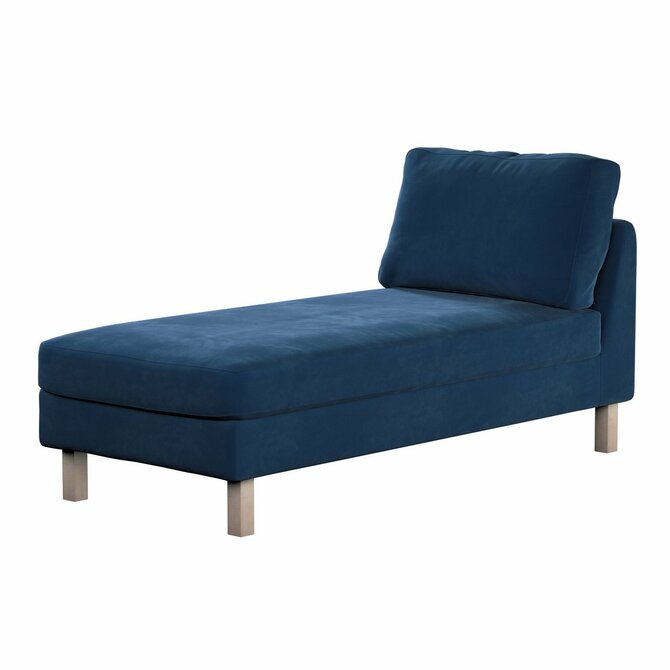 Dekoria Potah na šezlong IKEA Karlstad samostatný, krátký, tmavě modrá, Potah na šezlong Karlstad samostatný, Velvet, 704-29