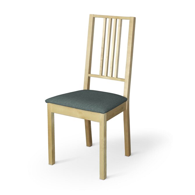 Dekoria Potah na sedák židle Börje, šedomodrý šenil, potah sedák židle Börje, City, 704-85