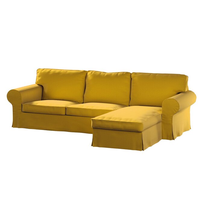 Dekoria Potah na pohovku IKEA Ektorp 2-místná s lenoškou, medová, pohovka 2-míst. + šezlong, Ingrid, 705-46