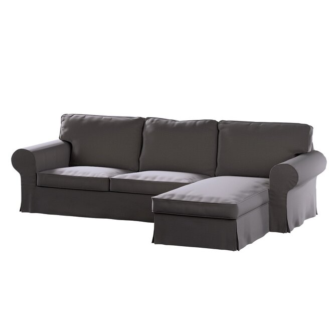 Dekoria Potah na pohovku IKEA Ektorp 2-místná s lenoškou, hnědá, pohovka 2-míst. + šezlong, Ingrid, 705-45