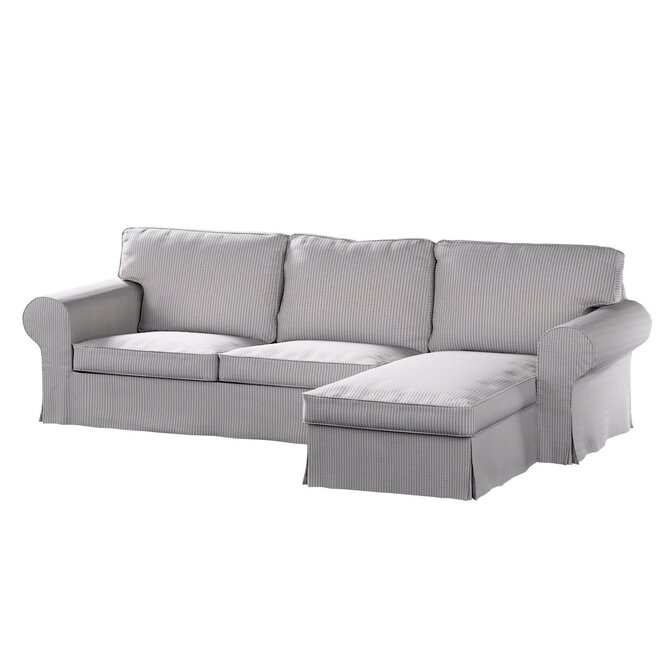 Dekoria Potah na pohovku IKEA Ektorp 2-místná s lenoškou, béžová a modrá, pohovka 2-míst. + šezlong, Living II, 162-23