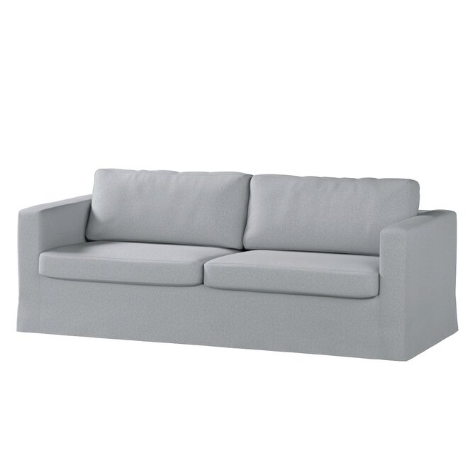 Dekoria Potah na pohovku IKEA  Karlstad 3-místná, nerozkládací, dlouhý, šedá, pohovka Karlstad 3-místná, Amsterdam, 704-55