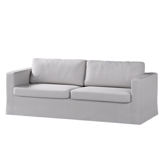 Dekoria Potah na pohovku IKEA  Karlstad 3-místná, nerozkládací, dlouhý, béžová a modrá, pohovka Karlstad 3-místná, Living II, 162-23
