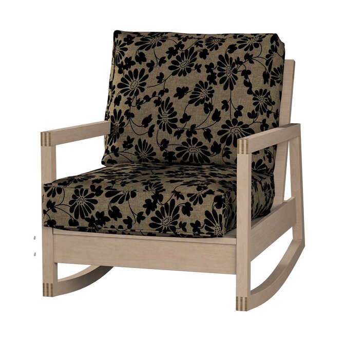 Dekoria Potah na křeslo IKEA Lillberg, béžová a černá, kØeslo Lillberg, Living II, 162-11