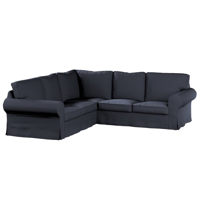 Dekoria Potah na pohovku IKEA  Ektorp rohová, tmavě modrá melanž, pohovka Ektorp rohová, Madrid, 162-30