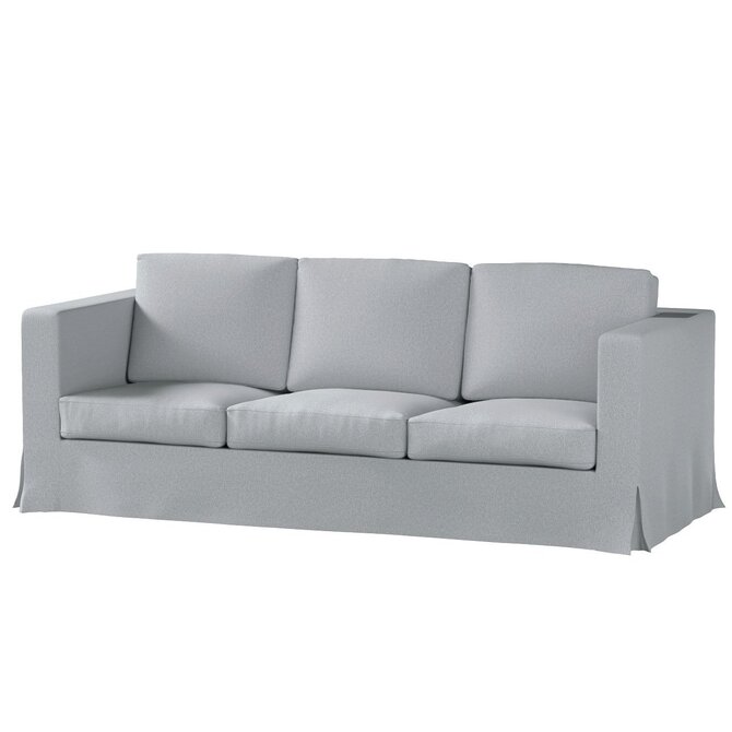 Dekoria Potah na pohovku IKEA  Karlanda 3-místná nerozkládací, dlouhý, šedá, pohovka Karlanda 3-místná, Amsterdam, 704-55