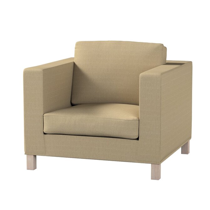 Dekoria Potah na křesko IKEA Karlanda, krátký, tmavě béžová, Potah na křeslo Karlanda, Living II, 162-09