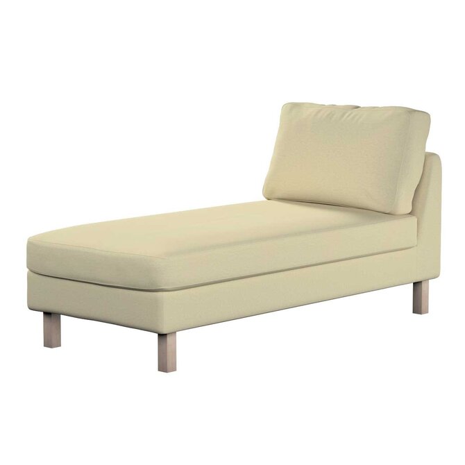 Dekoria Potah na šezlong IKEA Karlstad samostatný, krátký, ecru, Potah na šezlong Karlstad samostatný, Living Velvet, 704-79
