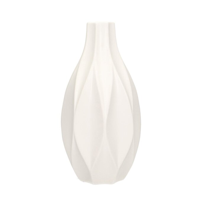 Dekoria Váza Nucme 30cm ecru, 15 x 30 cm