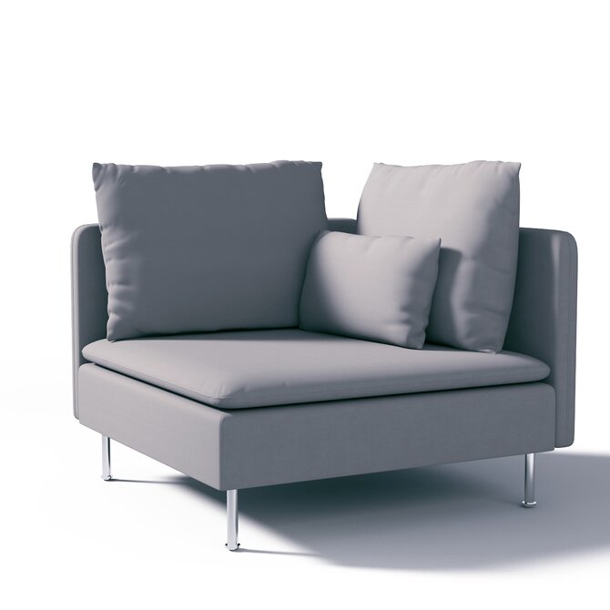 Dekoria Potah na rohový díl Söderhamn, Slade Grey - šedá, rohový díl Söderhamn, Cotton Panama, 702-46