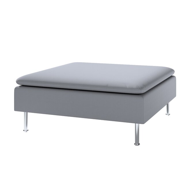 Dekoria Potah na podnožku Söderhamn, Slade Grey - šedá, 93 x 93 x 40, Cotton Panama, 702-46