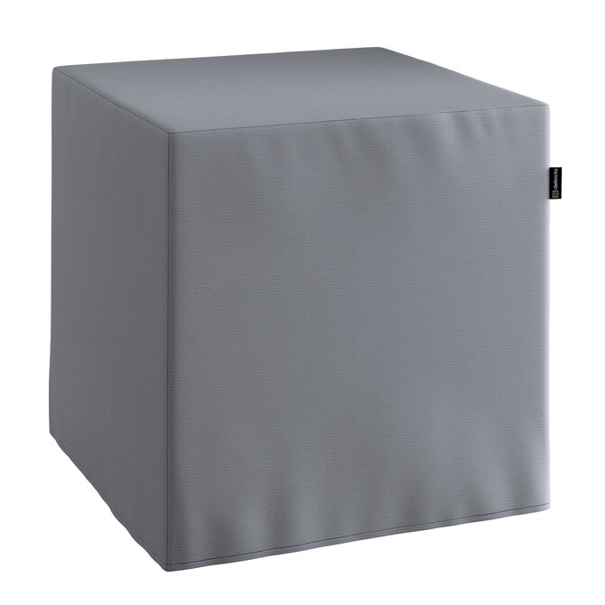 Dekoria Sedák Cube - kostka pevná 40x40x40, Slade Grey - šedá, 40 x 40 x 40 cm, Cotton Panama, 702-46