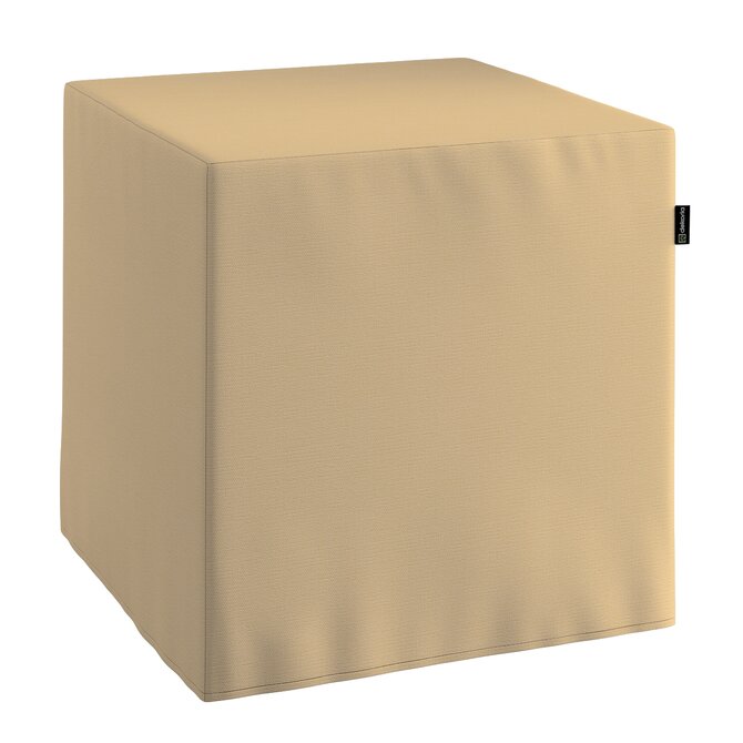 Dekoria Sedák Cube - kostka pevná 40x40x40, Caffe Latte - bílá káva, 40 x 40 x 40 cm, Cotton Panama, 702-47