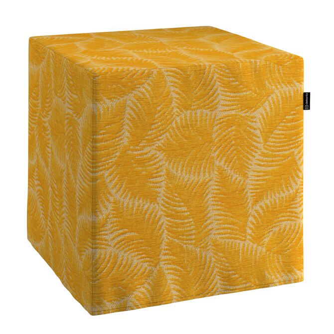 Dekoria Sedák Cube - kostka pevná 40x40x40, med, 40 x 40 x 40 cm, Cosy Home, 144-88